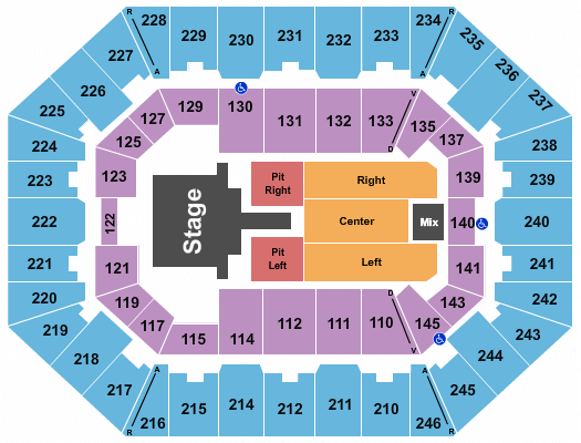 Charleston Coliseum & Convention Center Luke Bryan Seating Chart